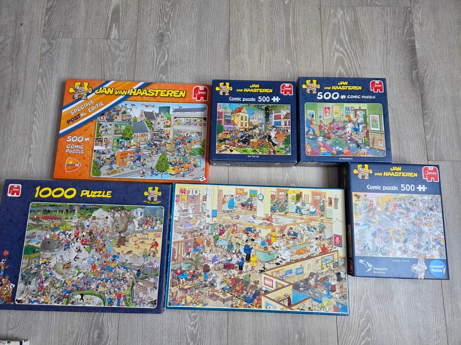 Jan van Haasteren puzzels, Ophalen of Verzenden, 500 t/m 1500 stukjes, Zo goed als nieuw
