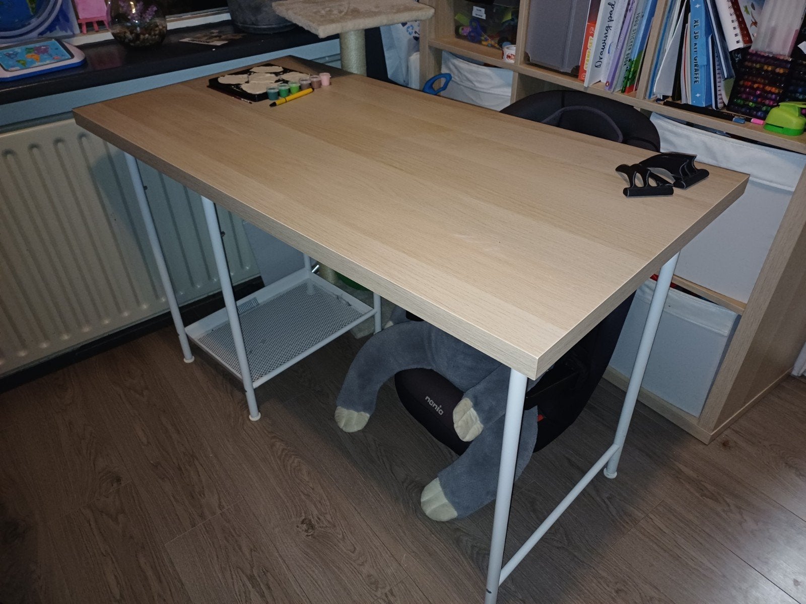IKEA LAGKAPTEN / SPÄND Bureau, 120x60 cm, Ophalen, Opbergruimte, Hout, Zo goed als nieuw