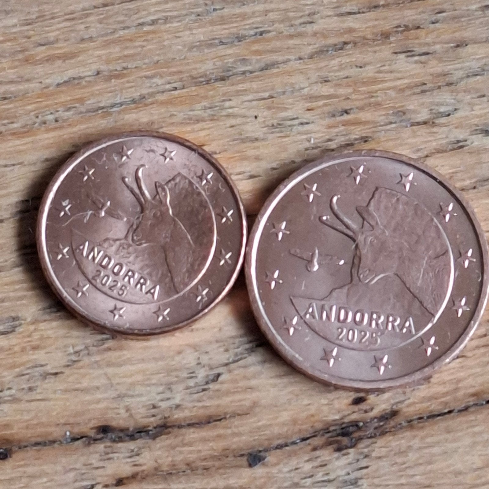 Andorra 2025 1 en 2 cent euromunten, Postzegels en Munten, Ophalen of Verzenden, Overige landen, Overige waardes, Setje