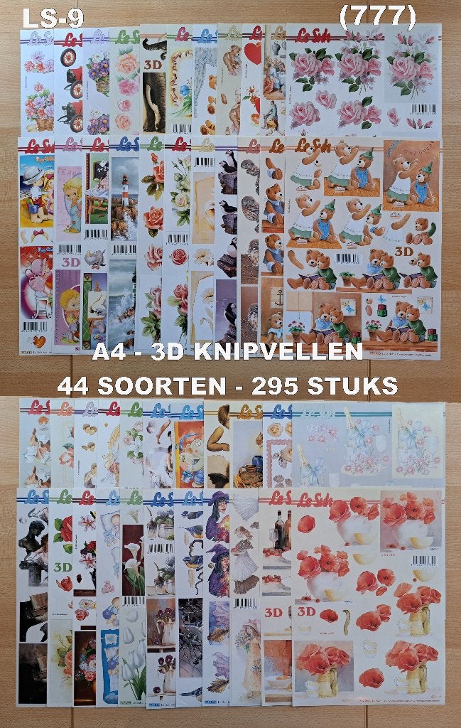 28...A4-3D KNIPVELLEN LE SUH-110 SOORTEN-676 VELLEN, Ophalen of Verzenden, Nieuw, Meerdere plaatjes
