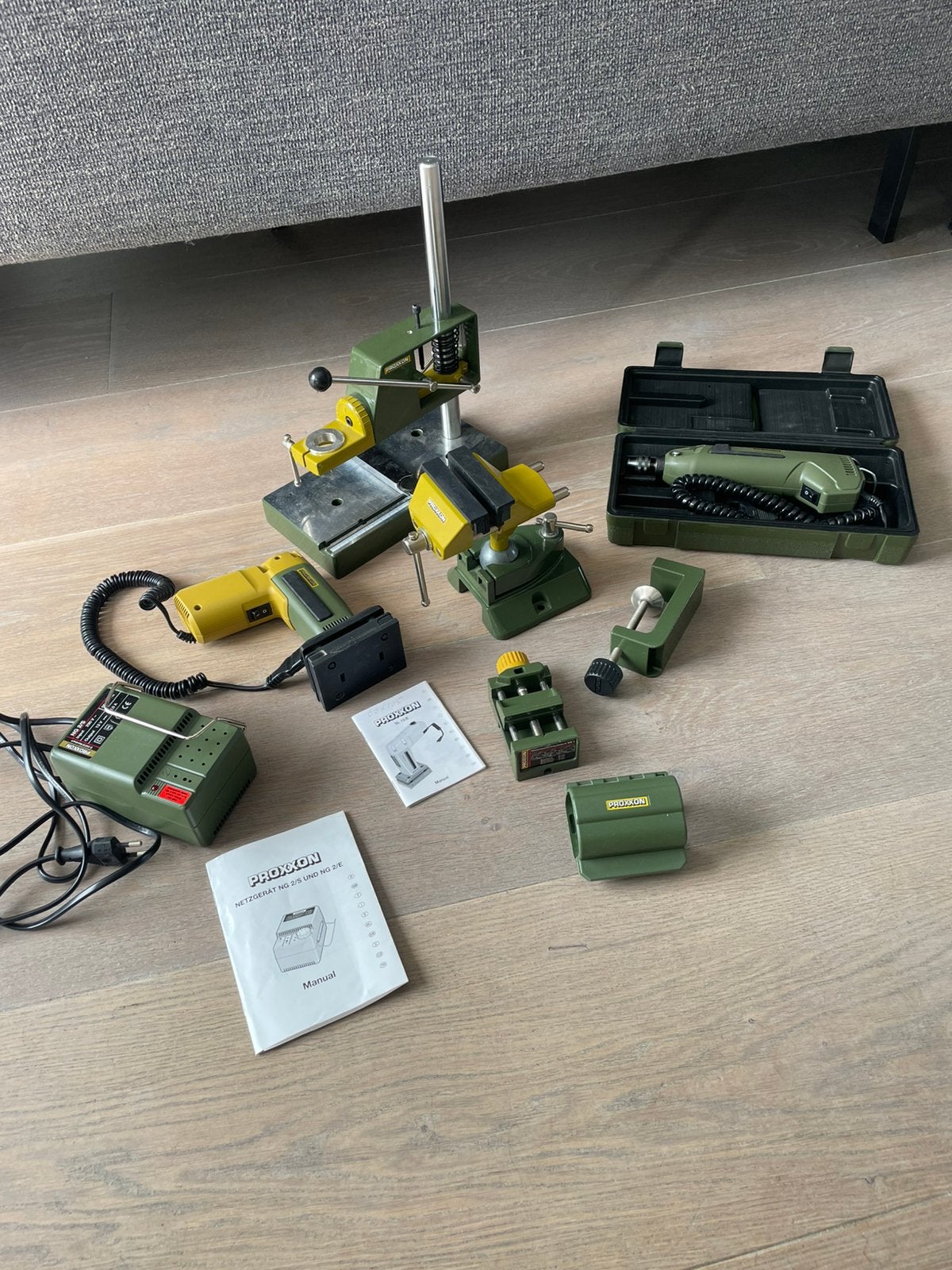 PROXXON modelbouw gereedschap set / boorstandaard, Ophalen of Verzenden, Zo goed als nieuw