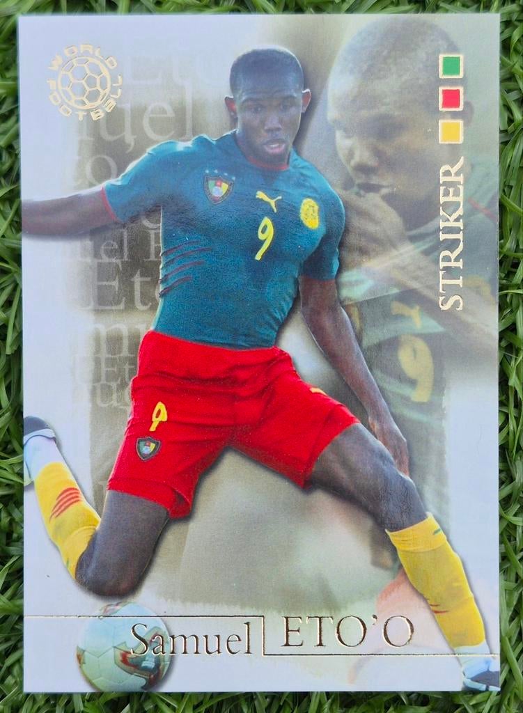 Futera, Samuel Eto'o - Kameroen, 2004, Verzamelen, Sportartikelen en Voetbal, Zo goed als nieuw, Poster, Plaatje of Sticker, Buitenlandse clubs