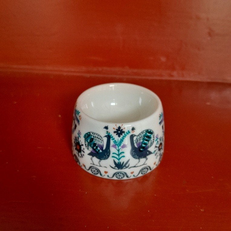 Eierdop. Decor Pauwen. Kurt Hammer, Gebruikt, Overige typen, Ophalen of Verzenden, Overige stijlen