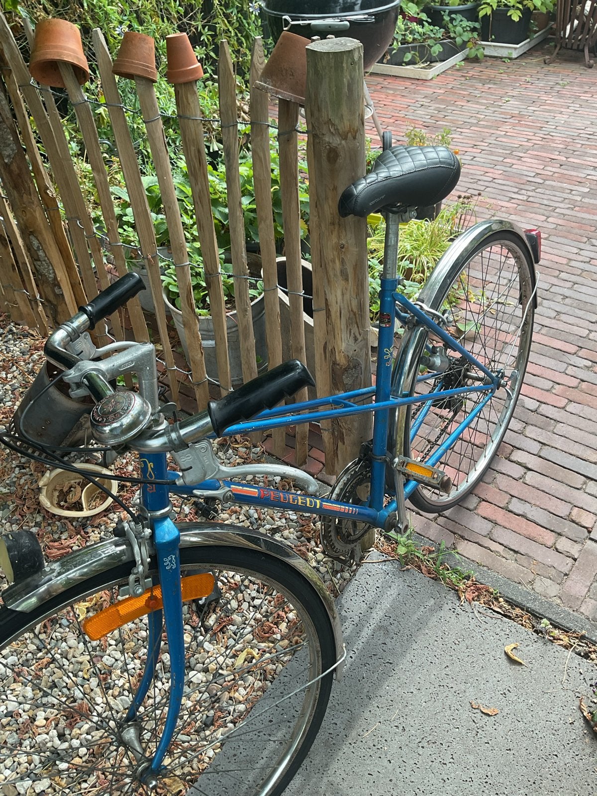 Retro Peugeot fiets uit de jaren '70 - Blauw, Fietsen en Brommers, Fietsen | Oldtimers, Ophalen, Velgrem, Jaren '60 of nieuwer
