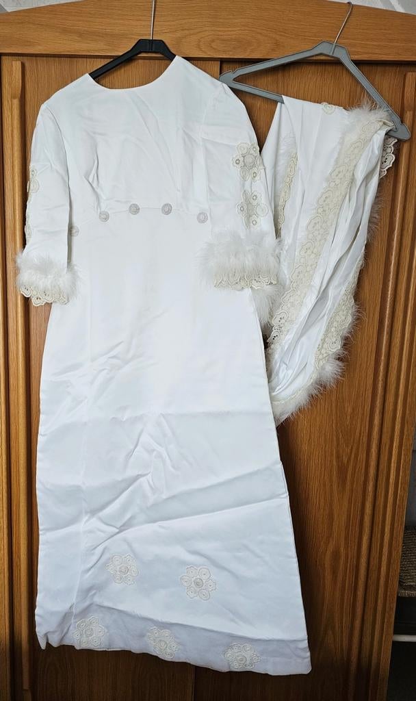 Vintage trouwjurk 1972, Kleding | Dames, Trouwkleding en Trouwaccessoires, Ophalen of Verzenden, Zo goed als nieuw, Wit, Trouwjurk