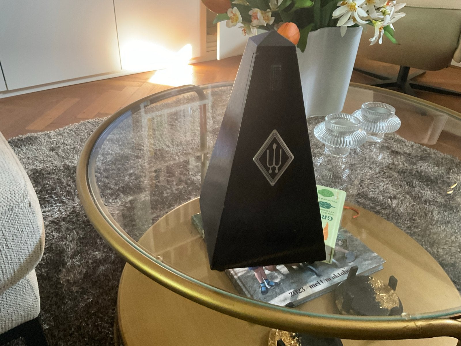 Vintage Metronoom - Houten Piramide Model, Ophalen of Verzenden, Gebruikt
