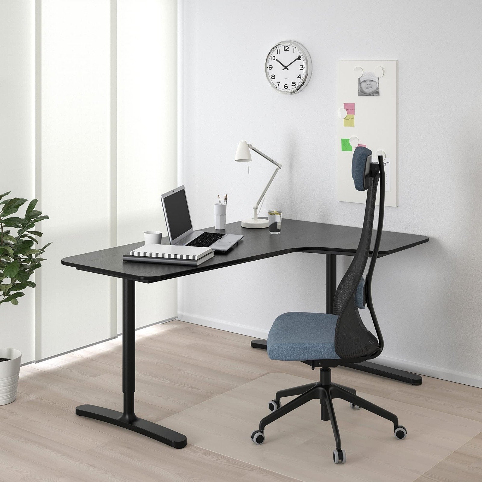 IKEA Bekant hoekbureau, zwart, gebruikt maar netjes, Ophalen, Zwart, Gebruikt, Spaanplaat of MDF