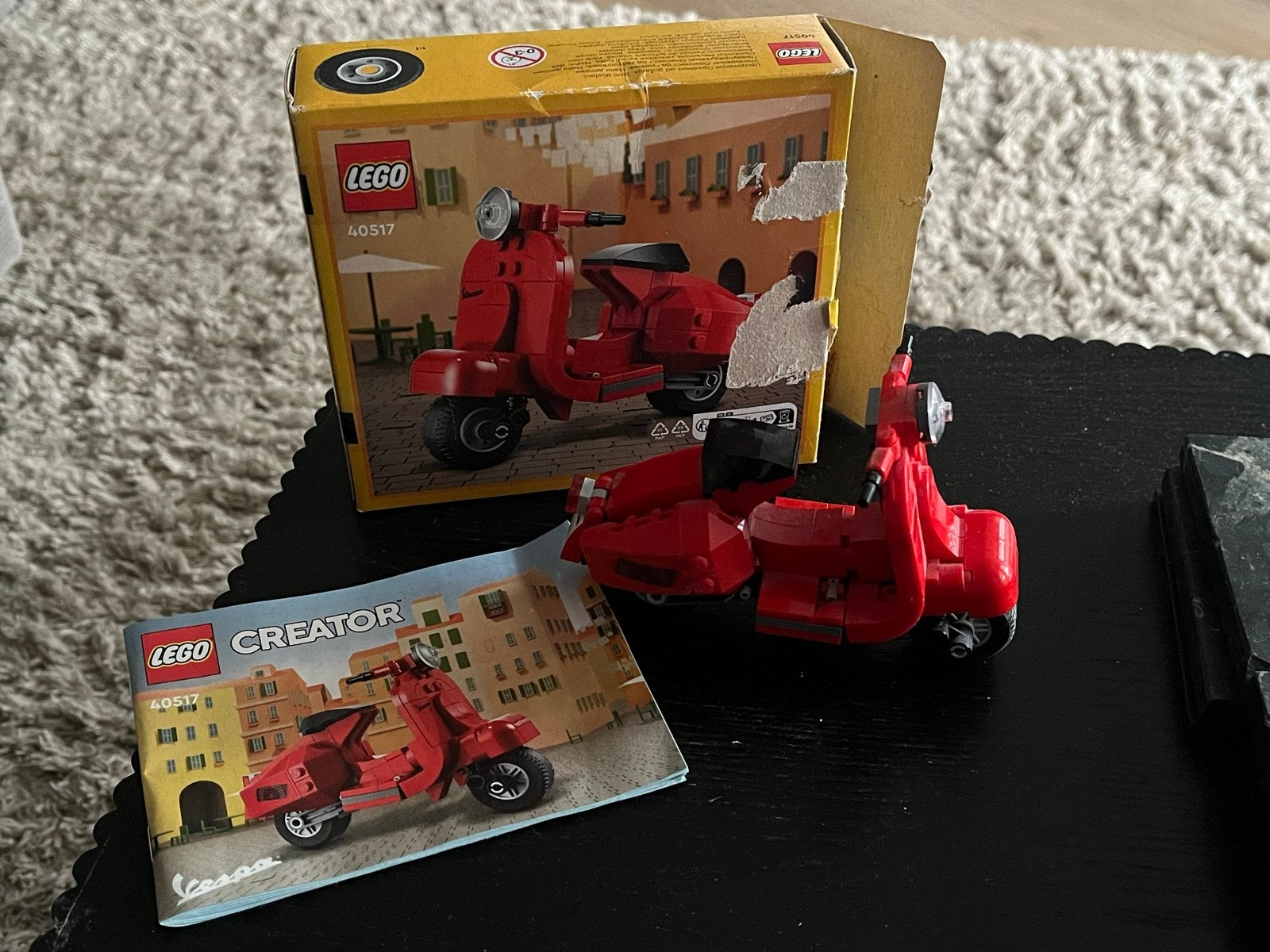 LEGO Creator 40517 Vespa - Rood model met instructies, Compleet, Gebruikt, Lego, Ophalen of Verzenden