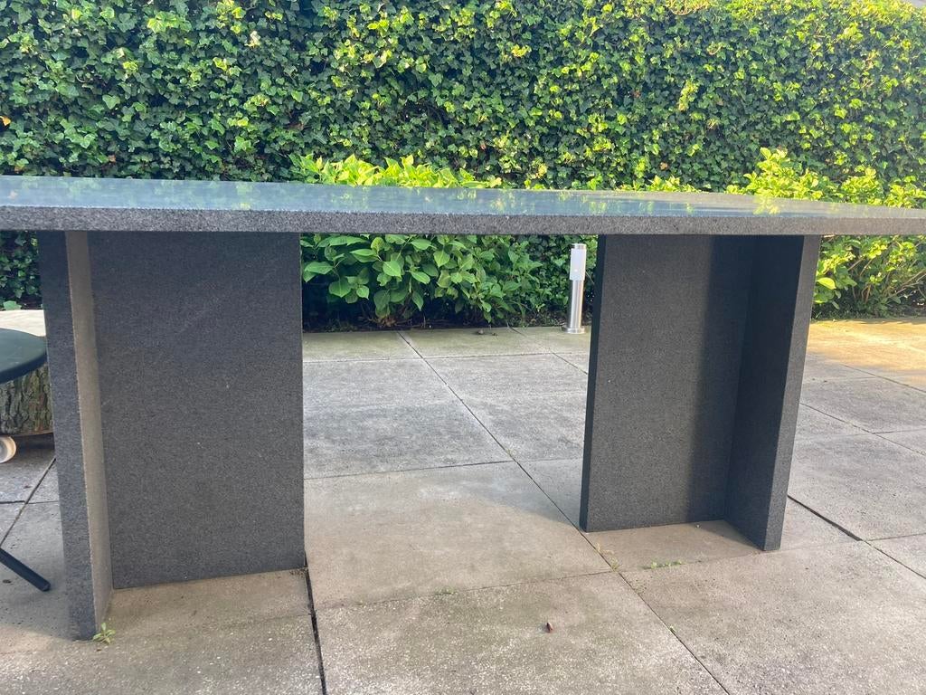Natuursteen tuintafel, Tuin en Terras, Ophalen, Zo goed als nieuw, Rechthoekig, Overige materialen