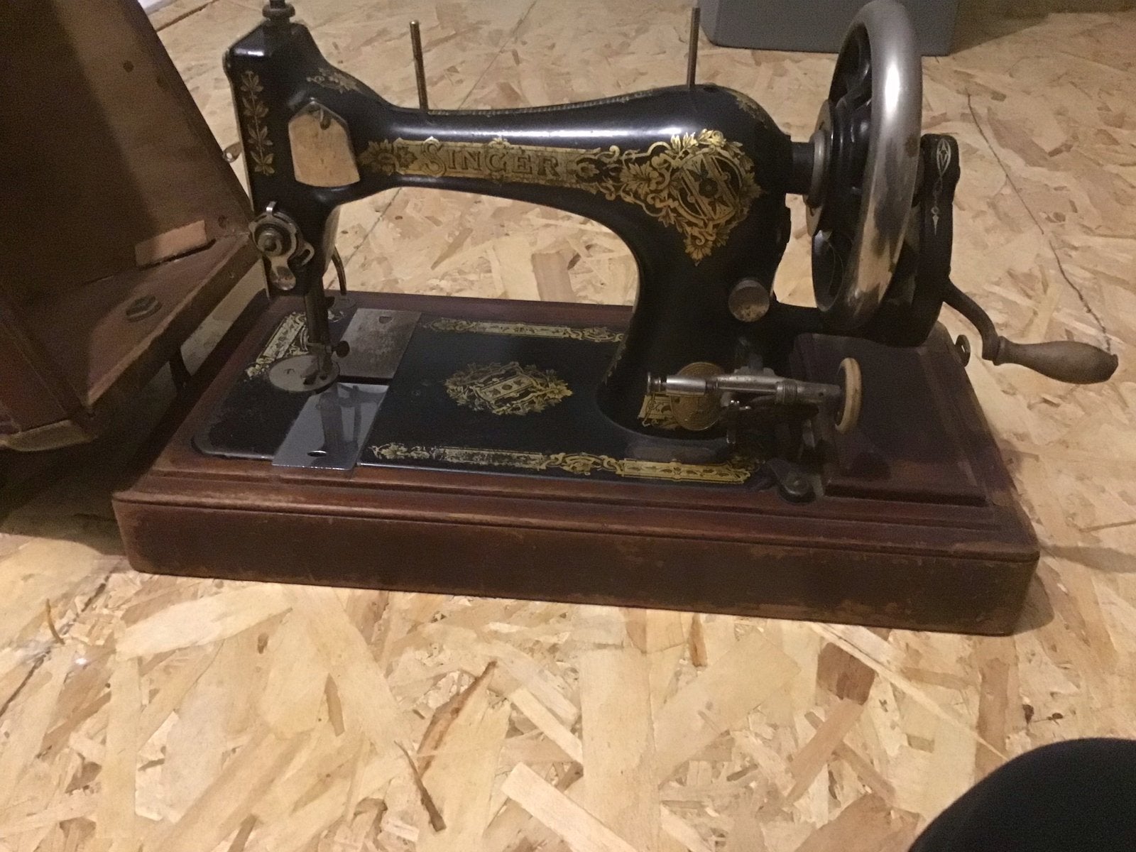 Antieke Singer Naaimachine met Houten Kap, Antiek en Kunst, Ophalen