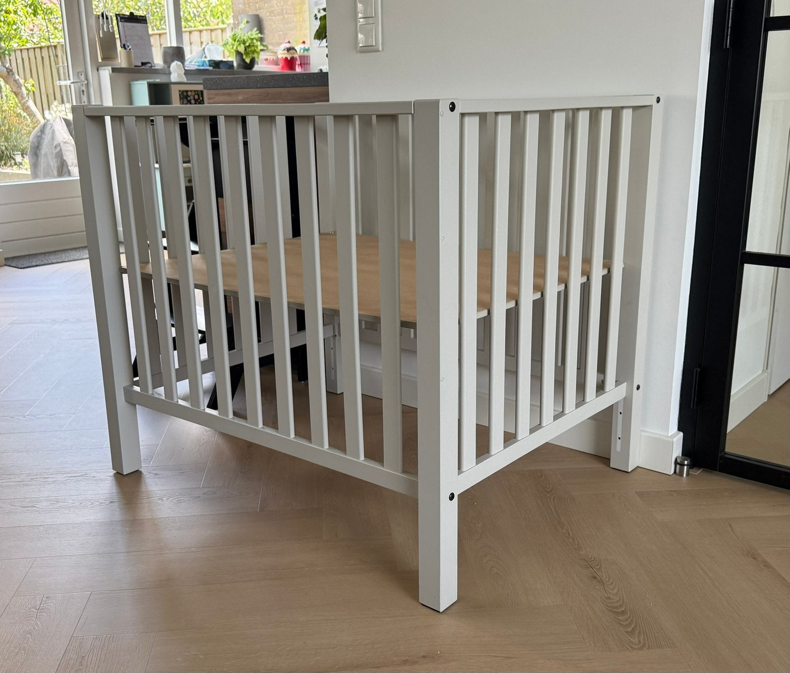 Europe Baby Casper II Box | mat wit | Babypark, Ophalen, Gebruikt, Rechthoekig, In hoogte verstelbaar