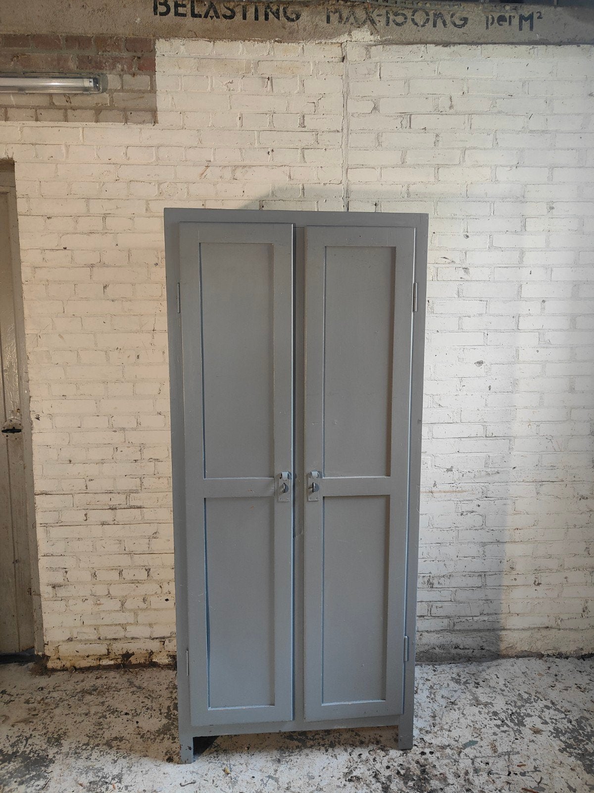 oude houten lockerkast kast smal, Ophalen of Verzenden