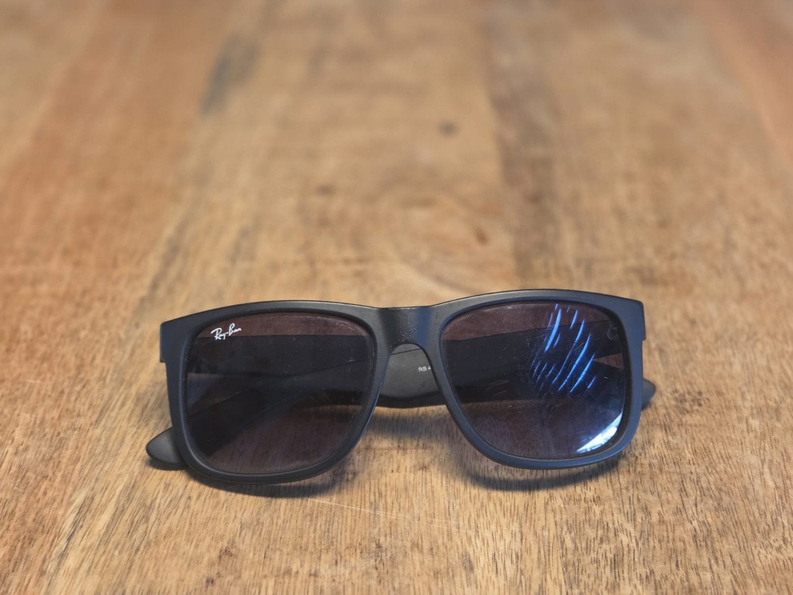 Ray-Ban Zonnebril RB4165 Wayfarer Folding Mat Zwart, Ophalen, Gebruikt, Zonnebril, Zwart