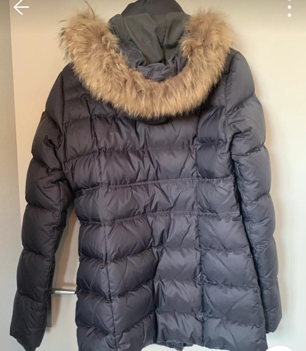 Mosscow winterjas met bontkraag, Maat 38/40 (M), Ophalen of Verzenden, Mosscow, Grijs