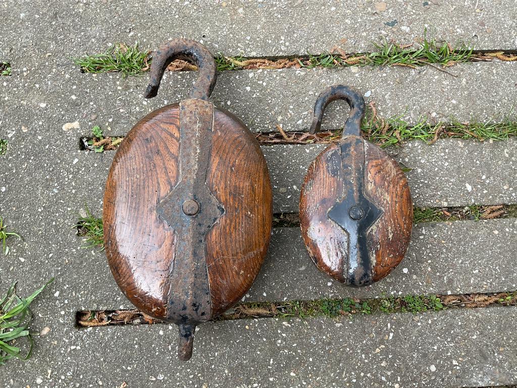 Grote en kleine katrol, Ophalen