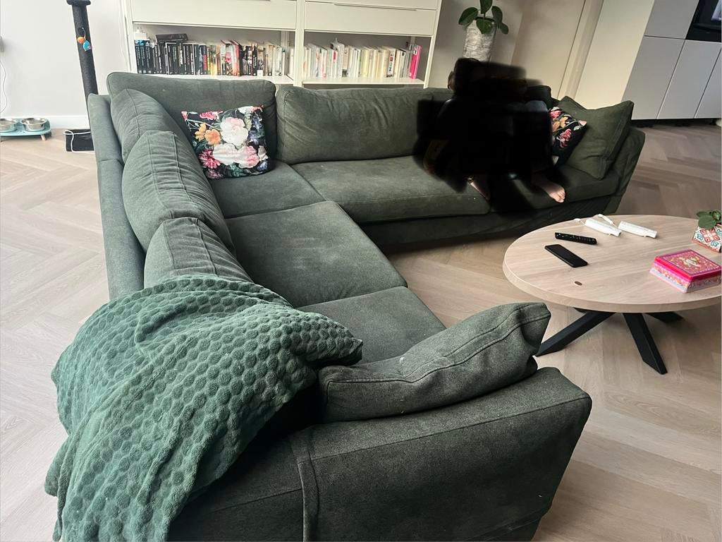 Hoekbank IKEA karlstad / soferia GERESERVEERD VOOR ANJA, Ophalen, Gebruikt, Vierpersoons of meer, Stof