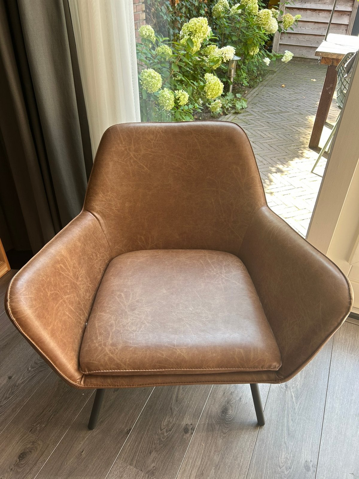 Bruine fauteuil, Ophalen, Overige materialen, Gebruikt, Minder dan 75 cm
