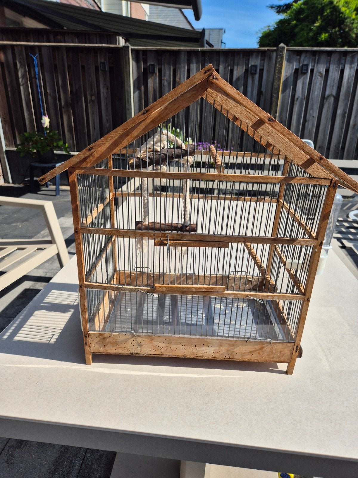 Handgemaakte Transport camping vogelkooi 25x40x52 vinkenkooi, Ophalen, Metaal, Vogelkooi