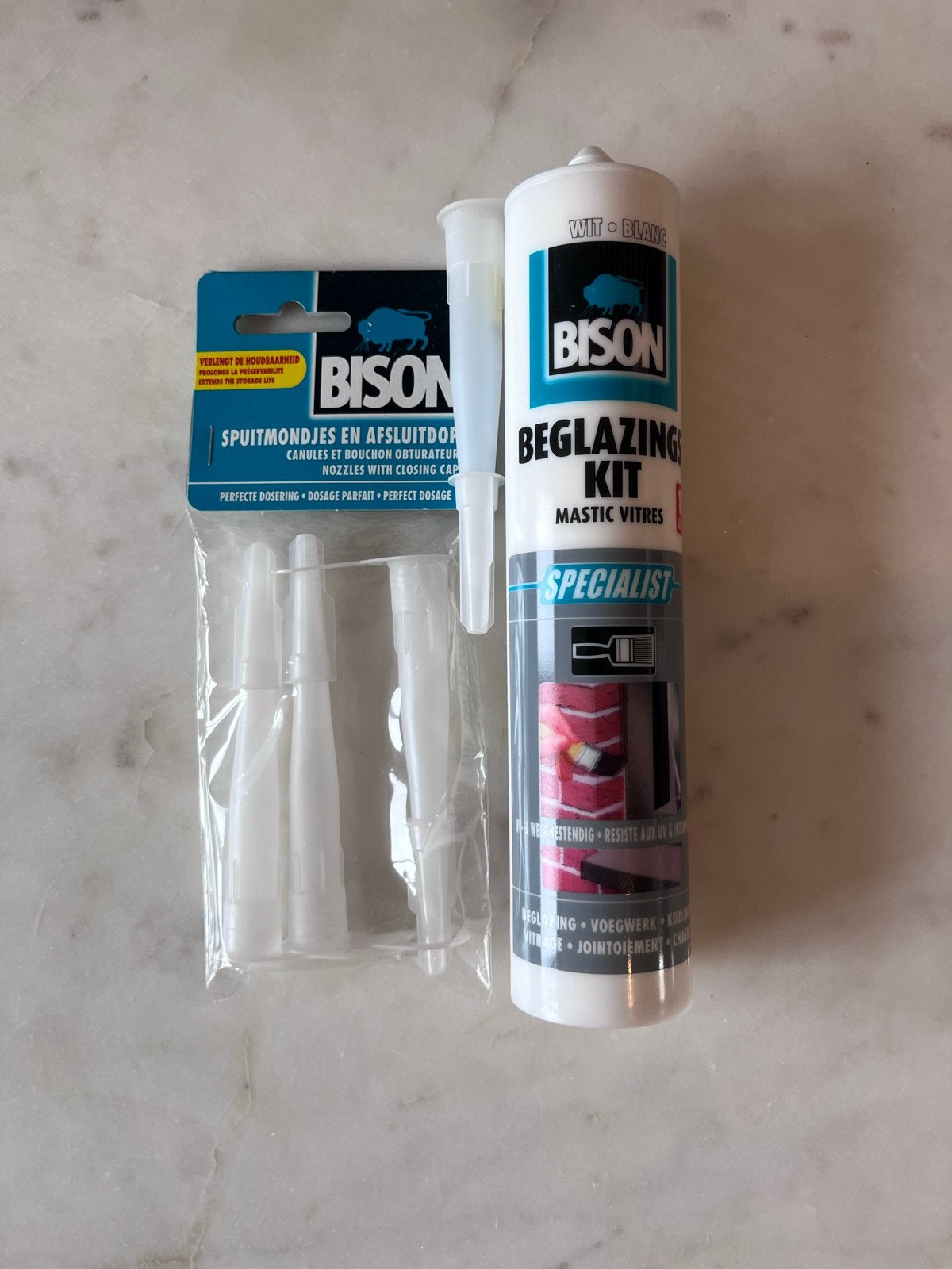 Bison Beglazingskit Wit - Mastic Vitres Specialist, Ophalen, Nieuw, Overige typen