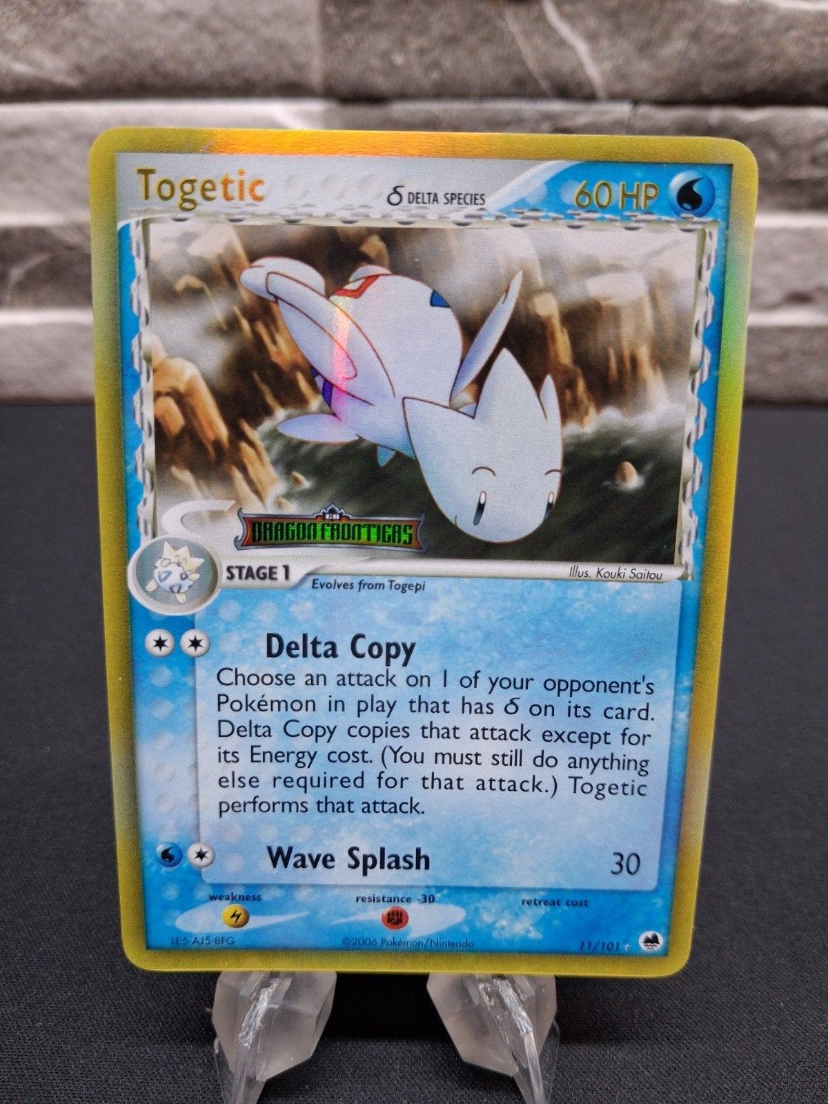Togetic 11/101 Reverse Holo Gold EX Dragon Frontiers 2006, Ophalen of Verzenden