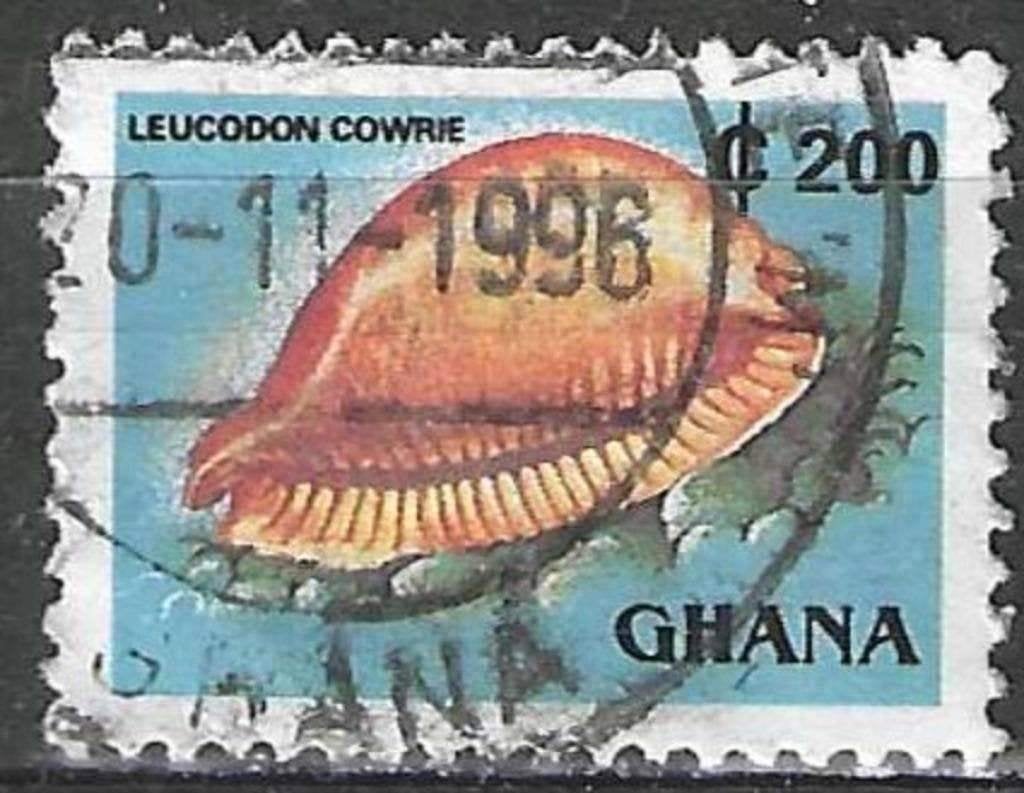 Ghana 1991 - Stampworld 1605 - Wittandige kauri (ST), Verzenden, Overige landen, Gestempeld