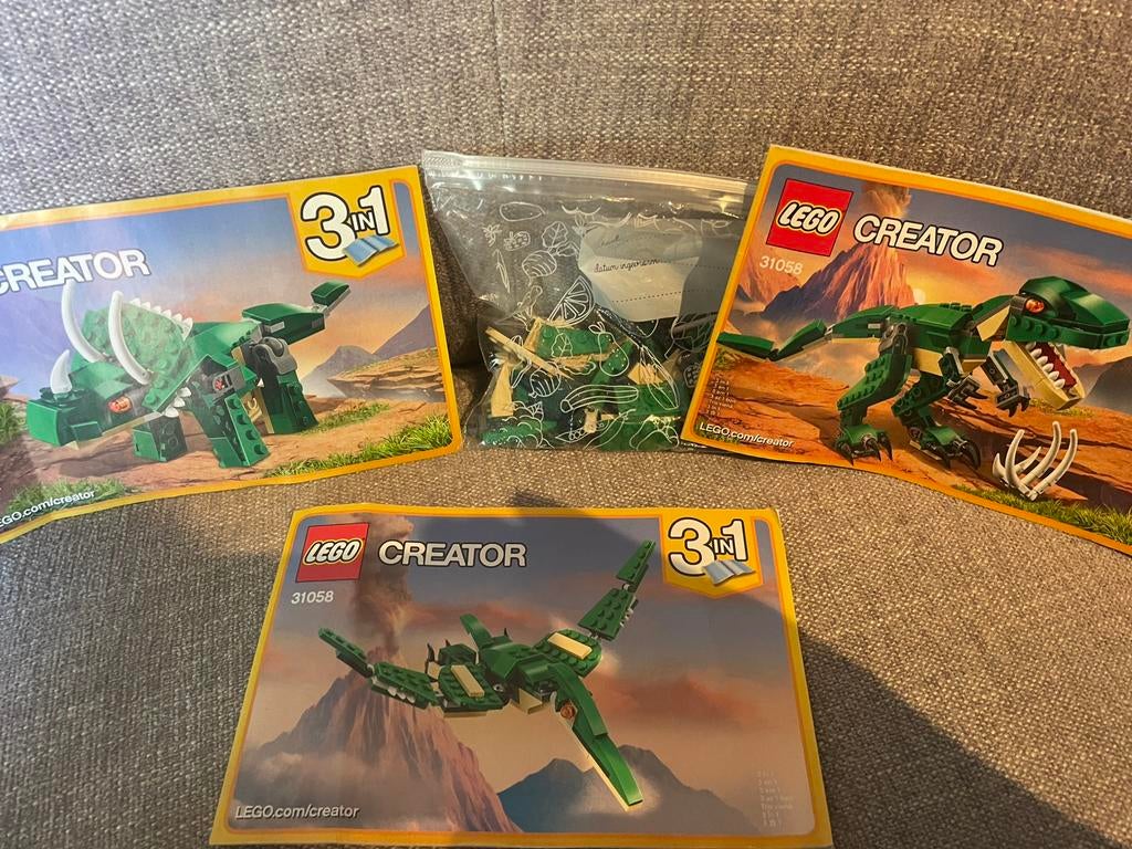 LEGO creator 3 in 1 machtige dinosaurussen - 31058, Ophalen of Verzenden, Zo goed als nieuw