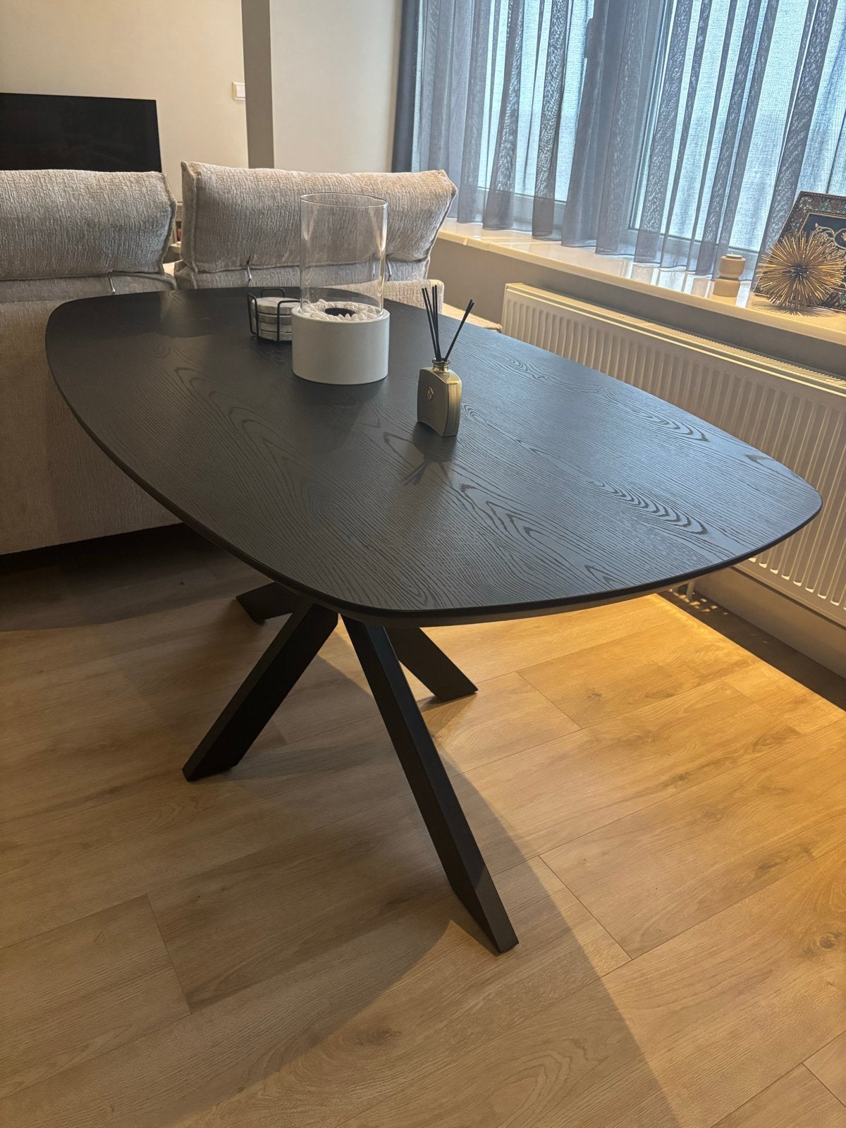 Eetkamertafel Bruce zwart - Haco - Z.g.a.n., Huis en Inrichting, Tafels | Eettafels, Ophalen, 50 tot 100 cm, Zo goed als nieuw