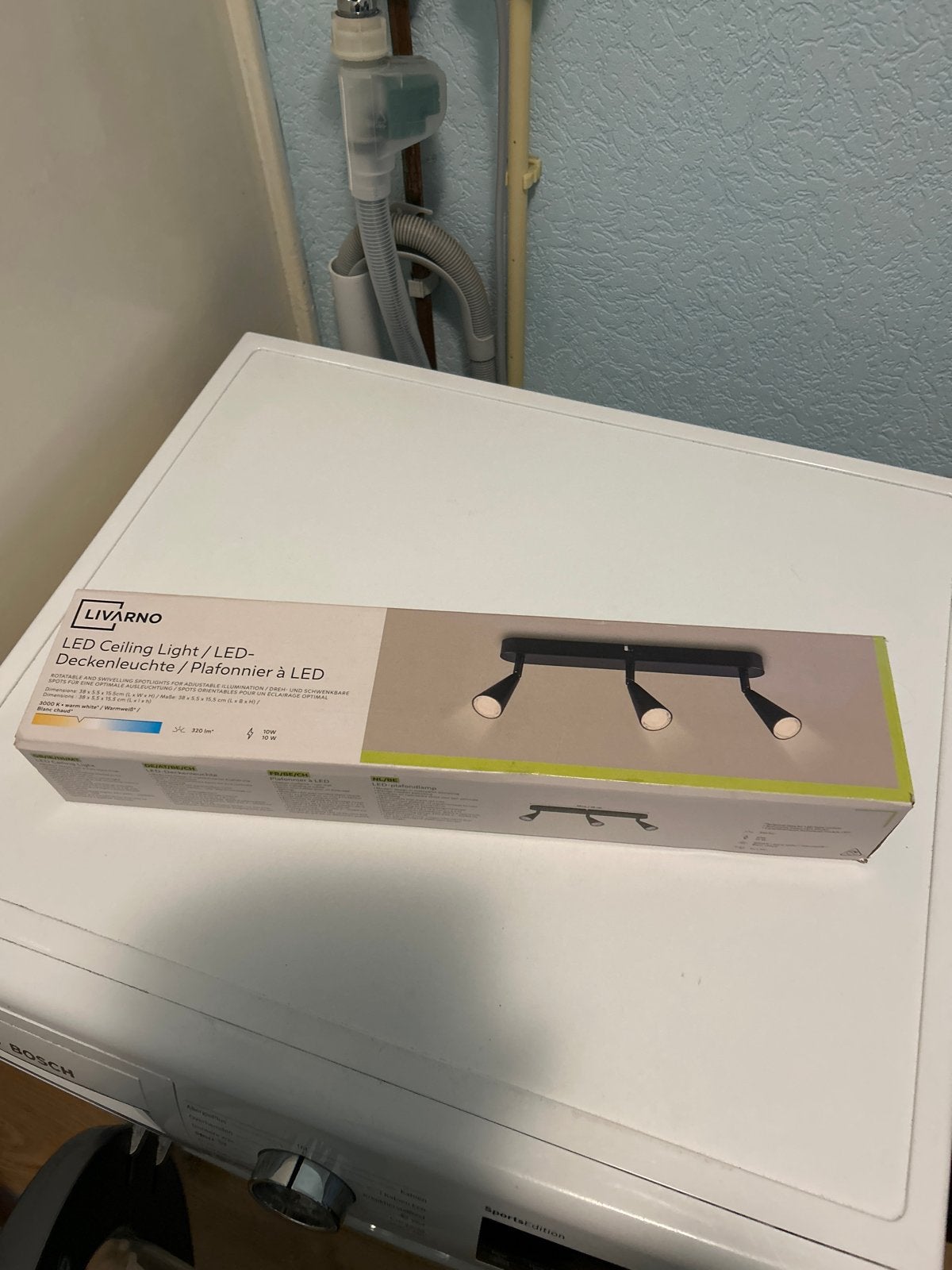 LIVARNO LED Plafondspot - Zwart, 3 spots, Huis en Inrichting, Ophalen, Modern, Zwart, LED
