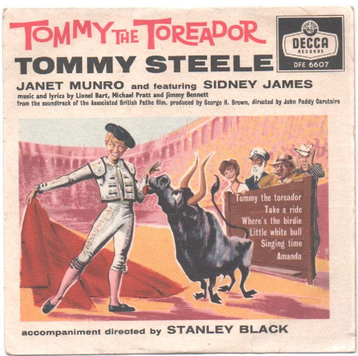 Tommy Steel- Tommy the Toreador EP, Cd's en Dvd's, Vinyl Singles, Gebruikt, Verzenden, 7 inch, Fotohoes