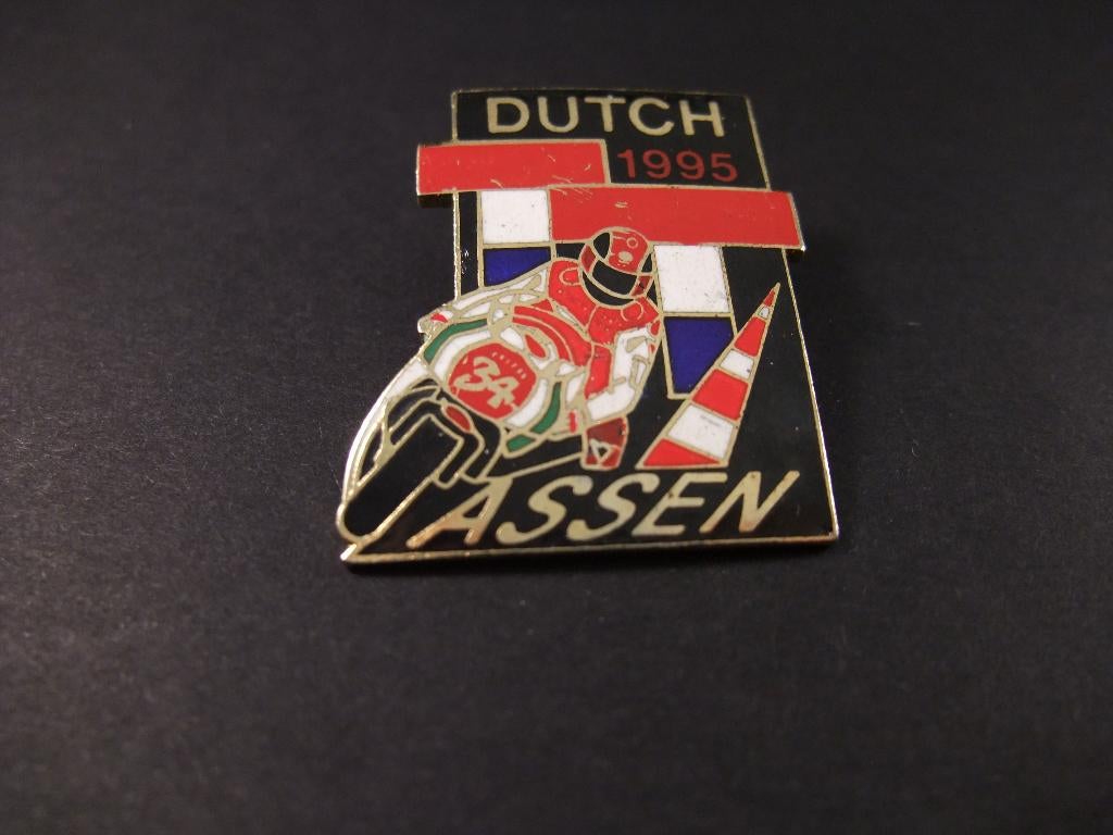 TT Assen 1995 rijder Kevin Schwantz op de 500cc Suzuki, pin, Ophalen of Verzenden, Gebruikt, Overige onderwerpen