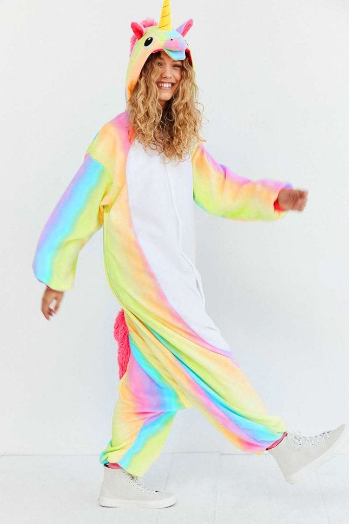 Regenboog Eenhoorn Onesie 98-104 Pak Kostuum Unicorn, Ophalen of Verzenden, Zo goed als nieuw, 104 of kleiner, Jongen of Meisje