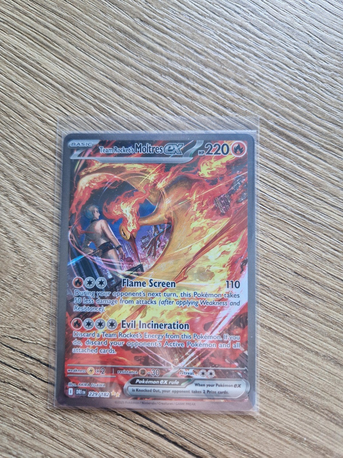 Team Rocket's Moltres EX 229/182 - Pokémon Kaart, Hobby en Vrije tijd, Verzamelkaartspellen | Pokémon, Ophalen, Nieuw, Losse kaart