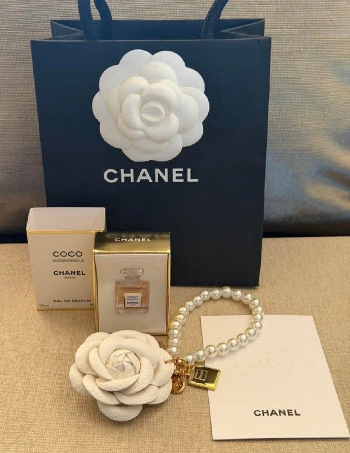 Miniatuur Chanel coco mademoiselle & sleutelhanger + charm, Verzenden, Nieuw, Miniatuur, Gevuld