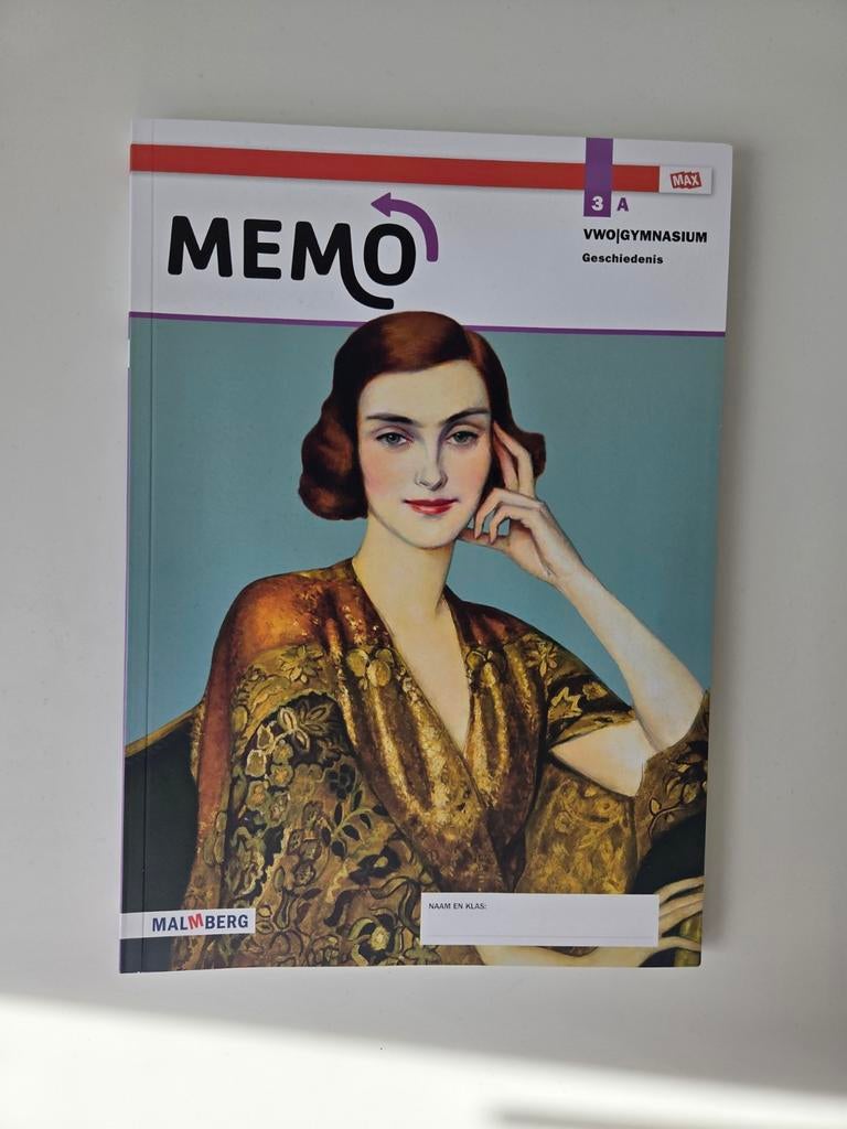 MEMO 3 A VWO/GYMNASIUM Geschiedenis schoolboek, Boeken, Ophalen of Verzenden, Nieuw, VWO, Geschiedenis