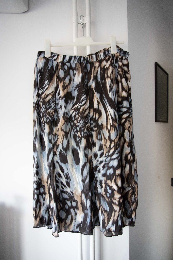 Midi rok met patroon Ulla Popken maat 46/48, Meerkleurig, Maat 46/48 (XL) of groter, Ulla Popken, Ophalen of Verzenden