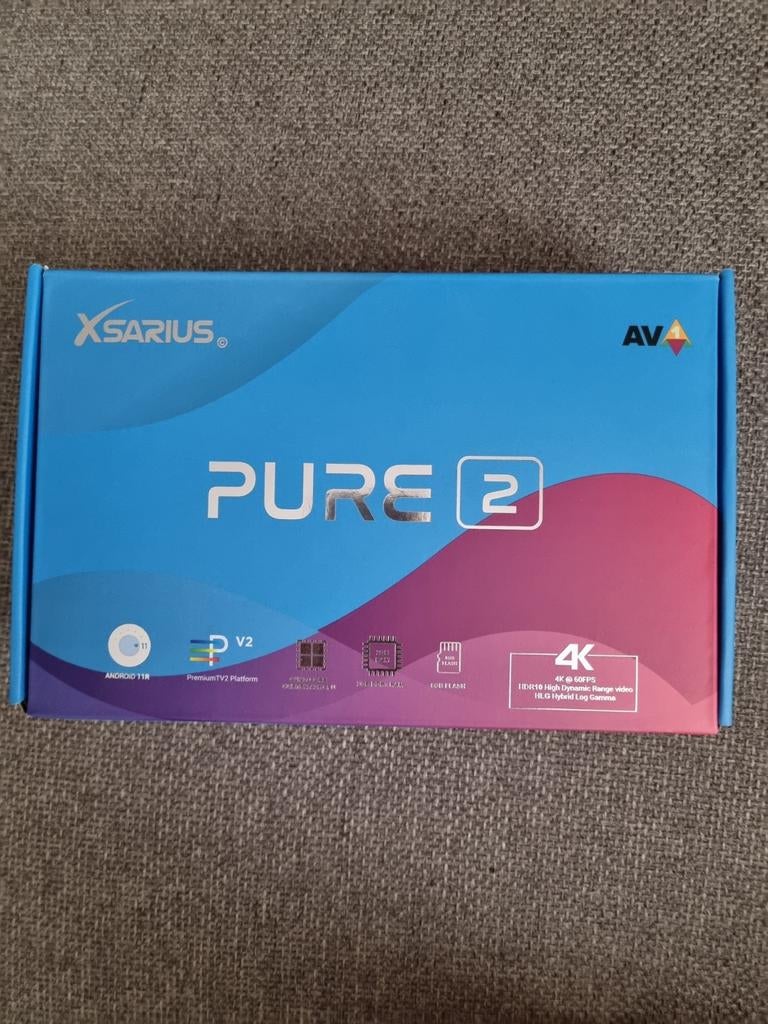 Xsarius Pure 2 Android TV Box 4K UHD/ mediastreamer, Ophalen of Verzenden, Nieuw, HDMI, Zonder harde schijf