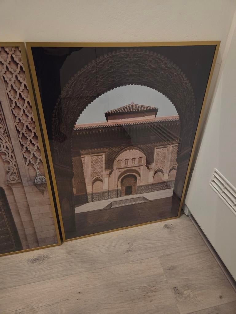 Hoogwaardige posters met gouden lijst 50x70 cm, Rechthoekig Staand, Met lijst, Nieuw, Ophalen of Verzenden