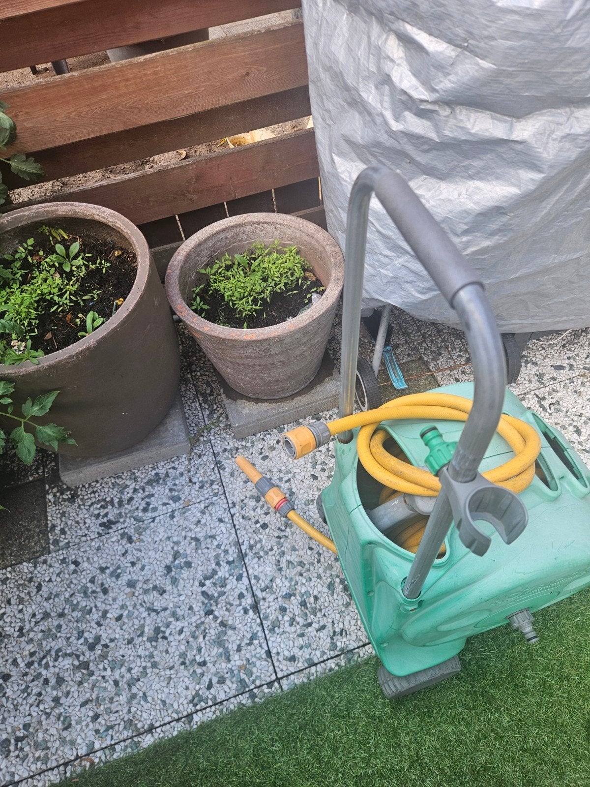 Hozelock Tuinslanghaspel met 20 m slang - Gebruikt, Ophalen of Verzenden, Gebruikt, Tuinslanghaspel