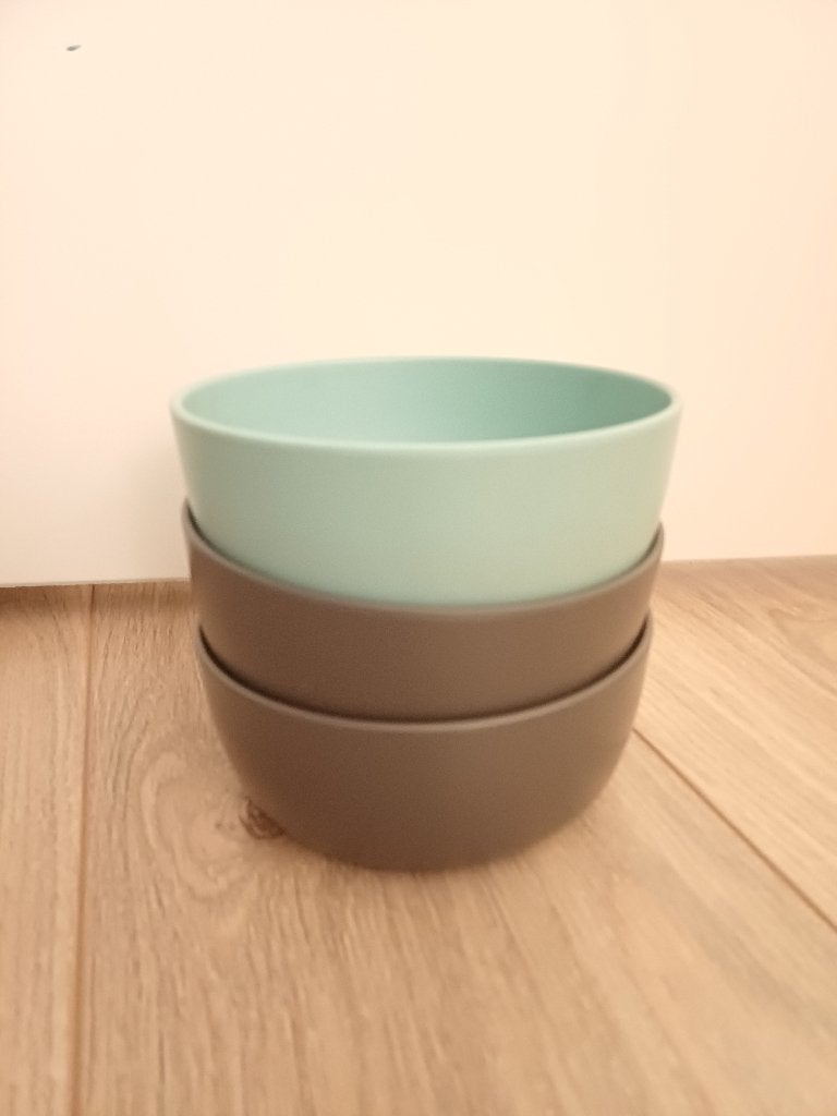 Royal VKB schaaltjes, doorsnee 15cm, grijs/mint, 3 stuks, Huis en Inrichting, Keuken | Servies, Overige materialen, Ophalen of Verzenden