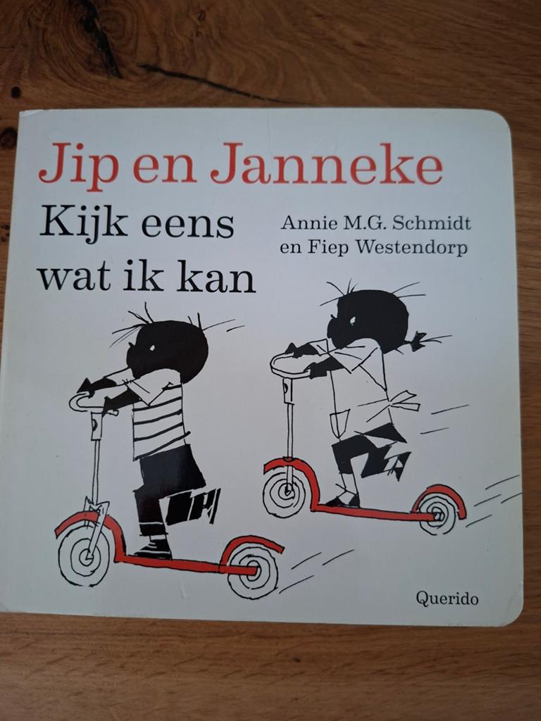 Kartonnenboekje Jip en Janneke kijk eens wat je kan., Boeken, Ophalen, 3 tot 4 jaar, Zo goed als nieuw, Annie M.G. Schmidt & Fiep Westendorp