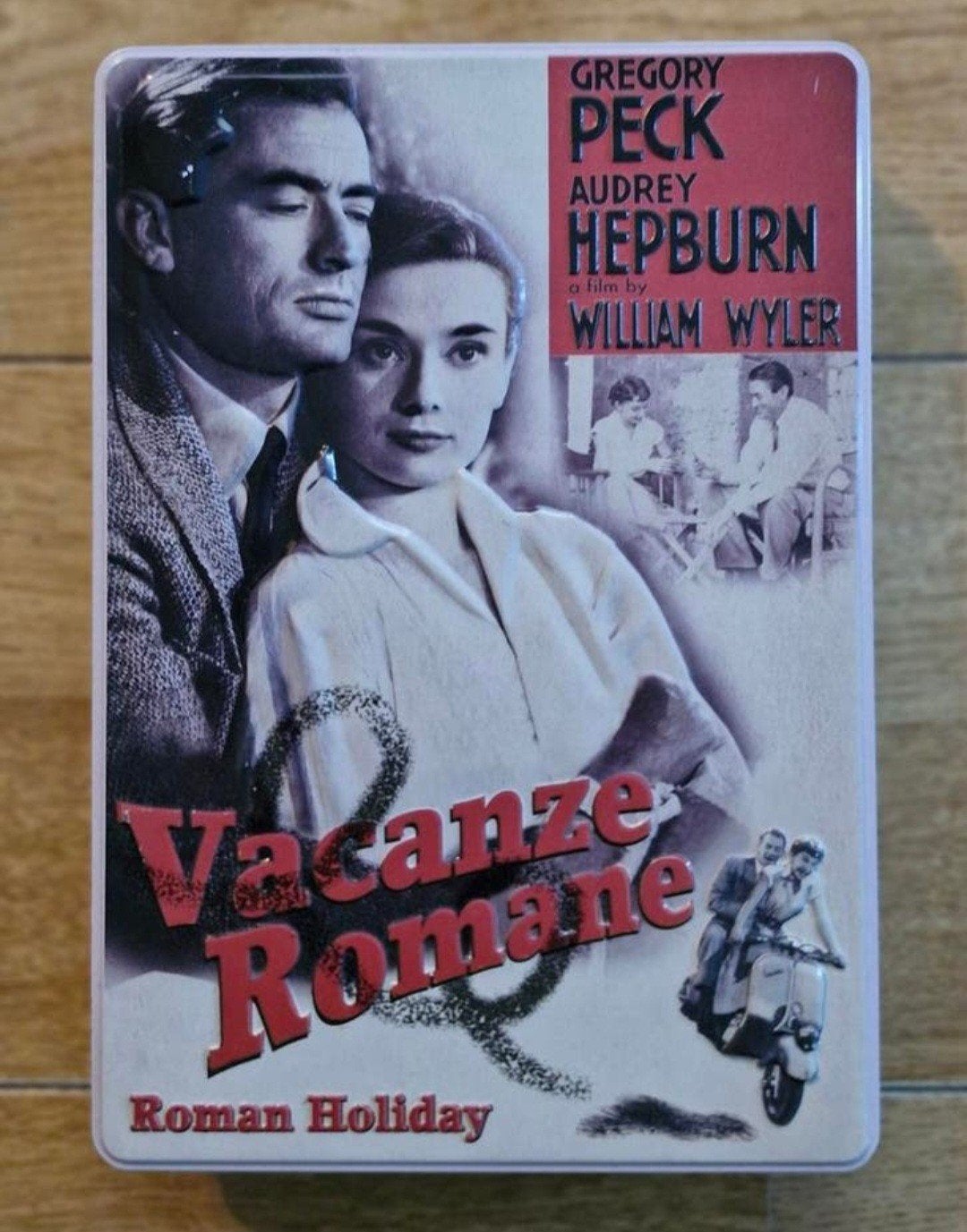 Blik Audrey Hepburn en Gregory Peck, Verzamelen, Blikken, Gebruikt, Overige, Ophalen of Verzenden