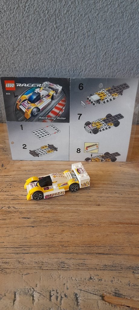 Lego 8131 Racers stoere race-auto Raceway Rider, Gebruikt, Lego, Compleet, Ophalen of Verzenden