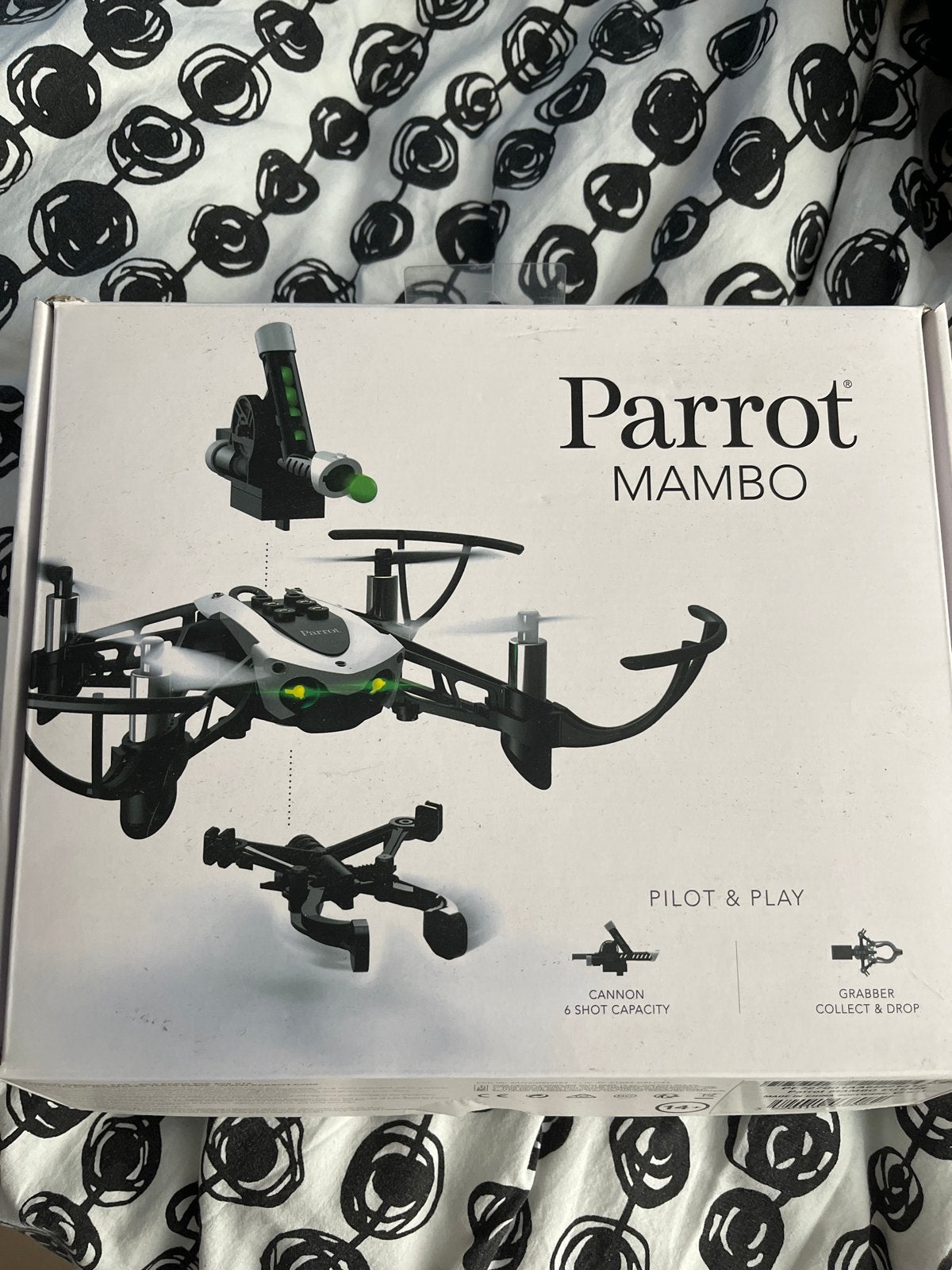Parrot Mambo drone met kanon en grijper, Audio, Tv en Foto, Drones, Zo goed als nieuw, Speelgoeddrone, Basiskwaliteit, Parrot