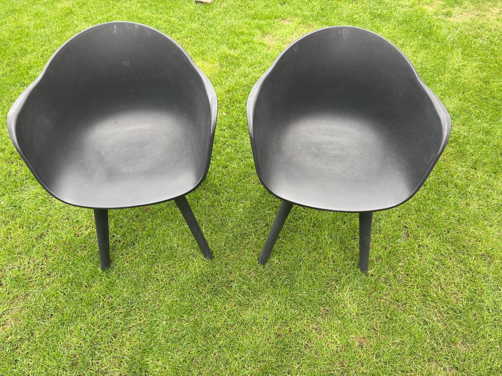 2 Kuipstoelen Buitenstoelen Zwart - Stijlvol & Degelijk, Tuin en Terras, Tuinstoelen, Ophalen, Gebruikt, Kunststof