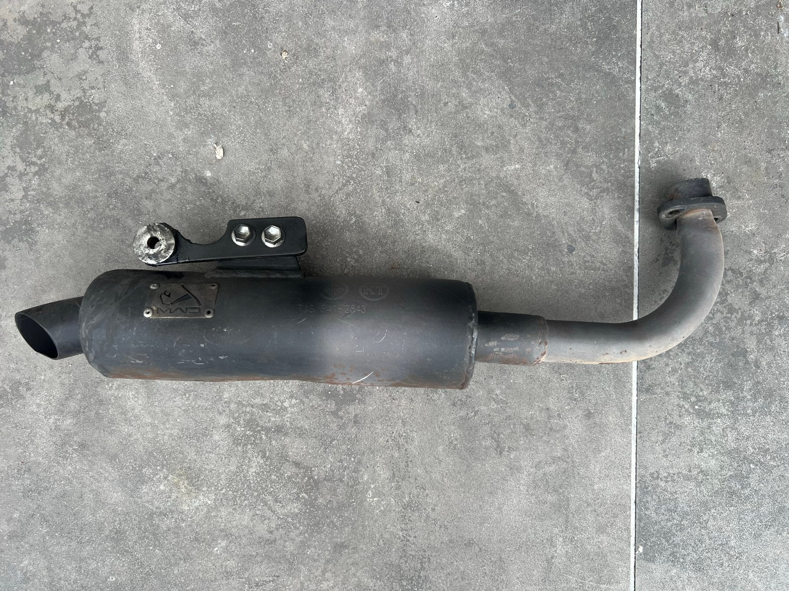 Honda msx 125 grom MAD shorty uitlaat, Motoren, Ophalen, Gebruikt