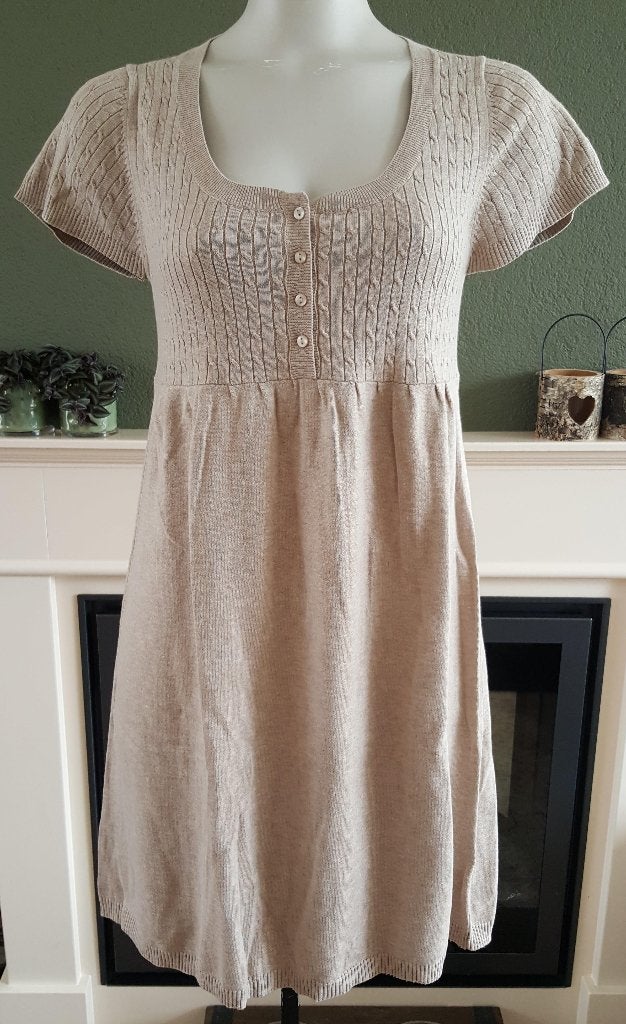 Marie Lund beige jurk tuniek trui M 38 40, Maat 38/40 (M), Verzenden, Beige, Nieuw