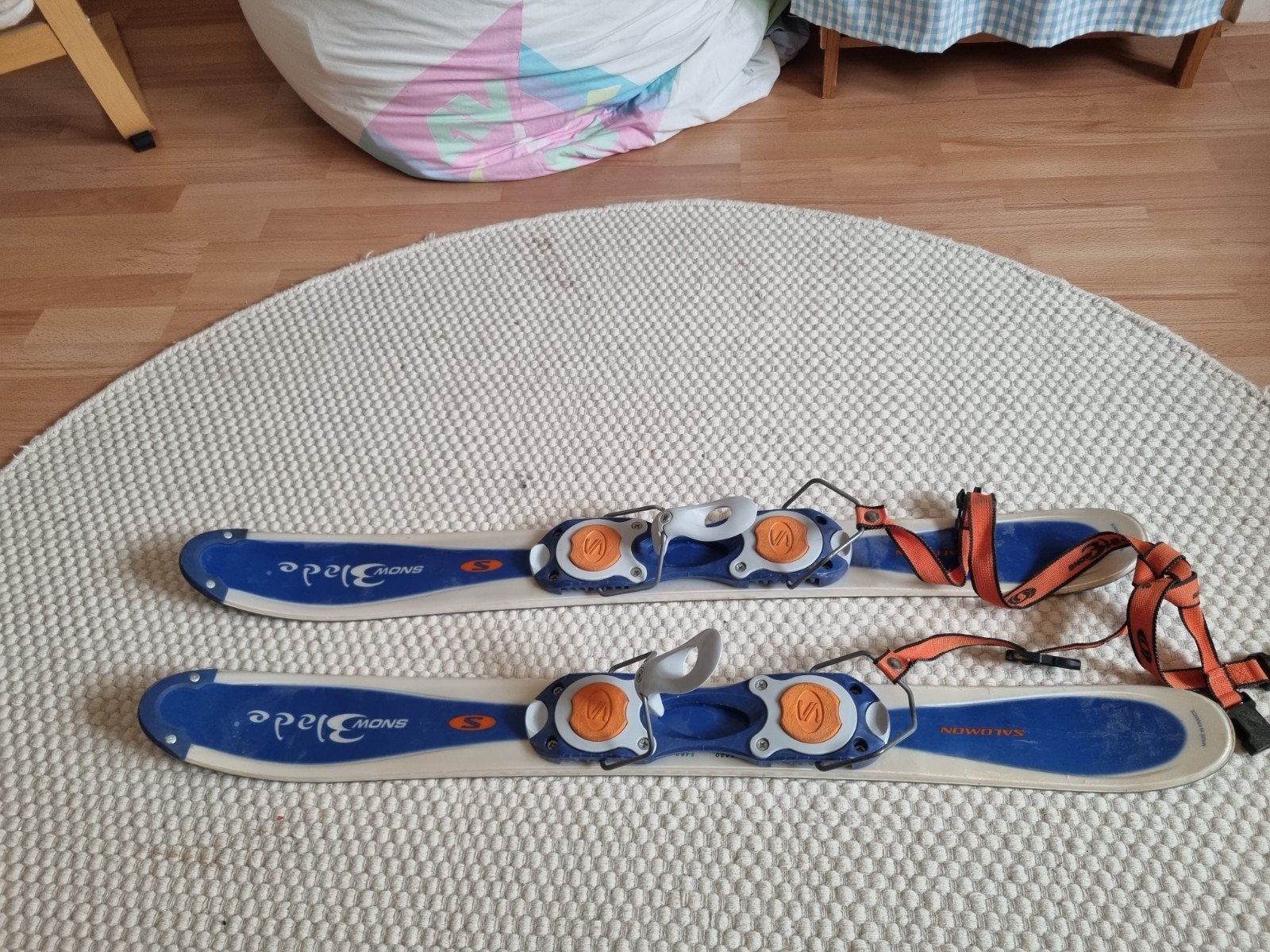 Salomon Snowblade Stunt Ski's -85cm  Blauw/Oranje, Gebruikt, Skiën, Minder dan 100 cm, Ski's