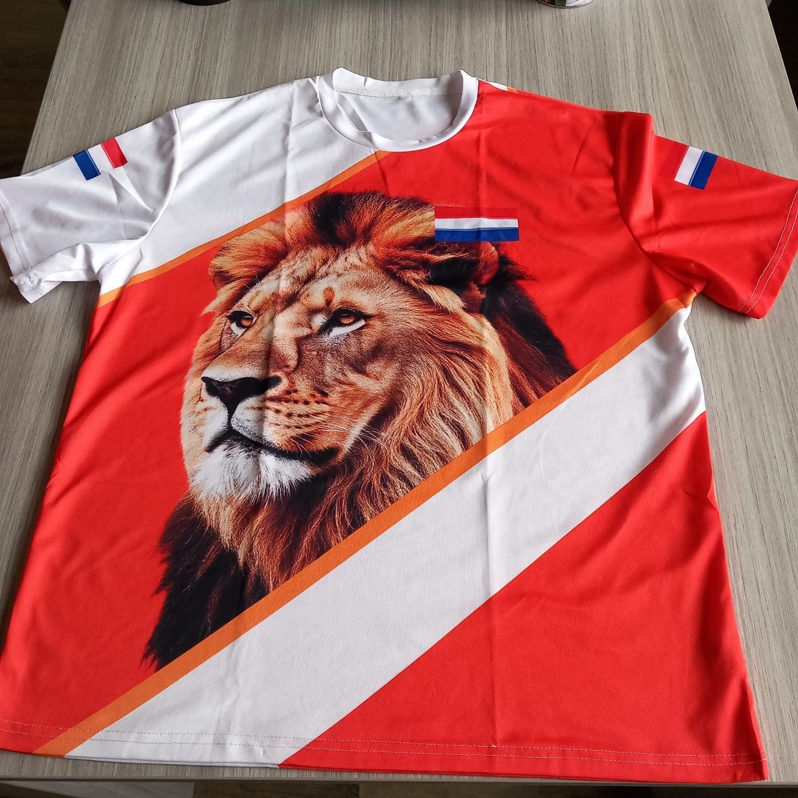 Oranje shirts met Hollandse print - Diverse maten (S-XXXL), Oranje, Ophalen of Verzenden, Onbekend, Korte mouw