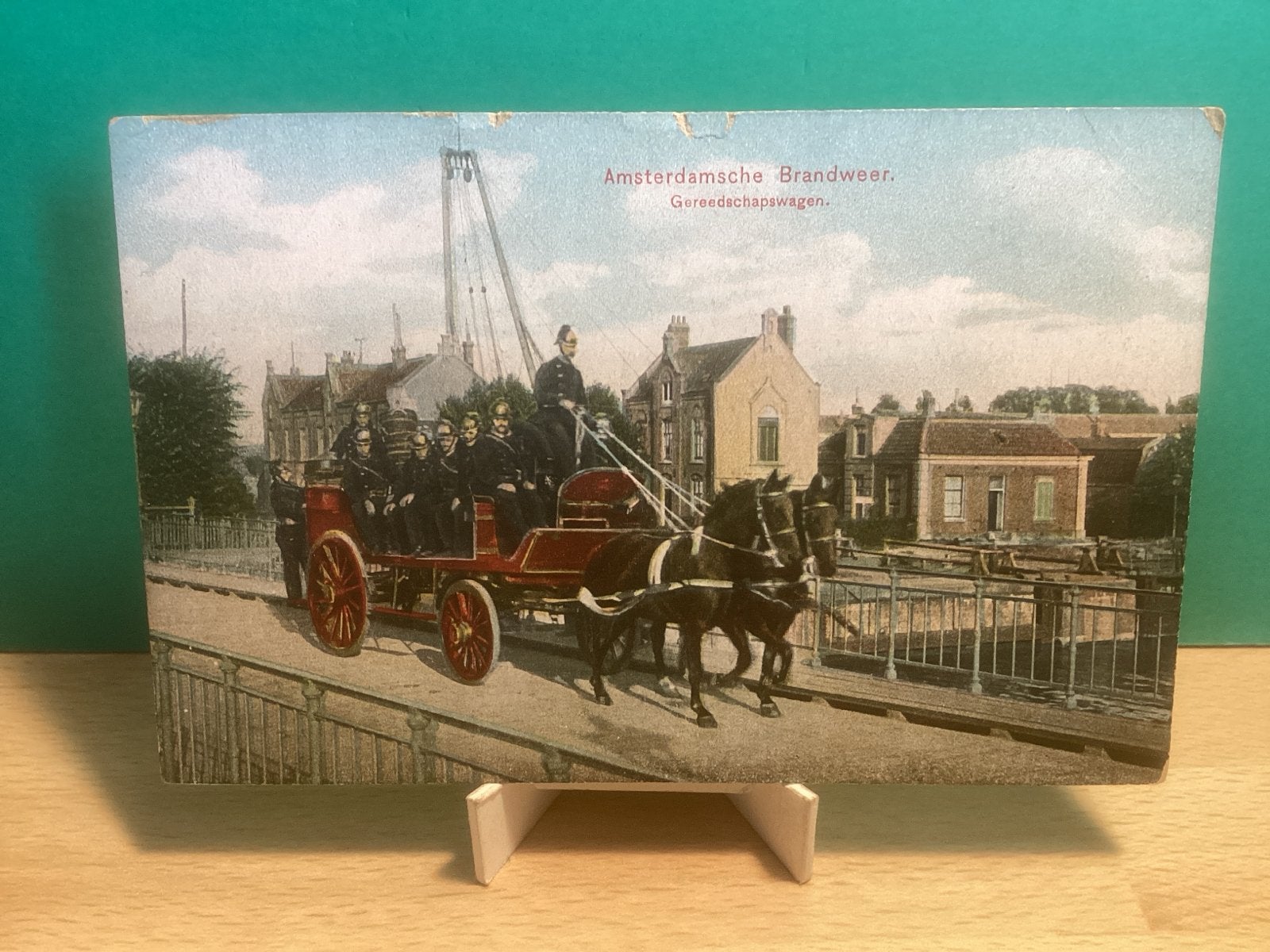 Amsterdam  Amsterdamse Brandweer Gereedschapswagen.  960, Verzamelen, Ophalen of Verzenden, Voor 1920, Ongelopen, Noord-Holland