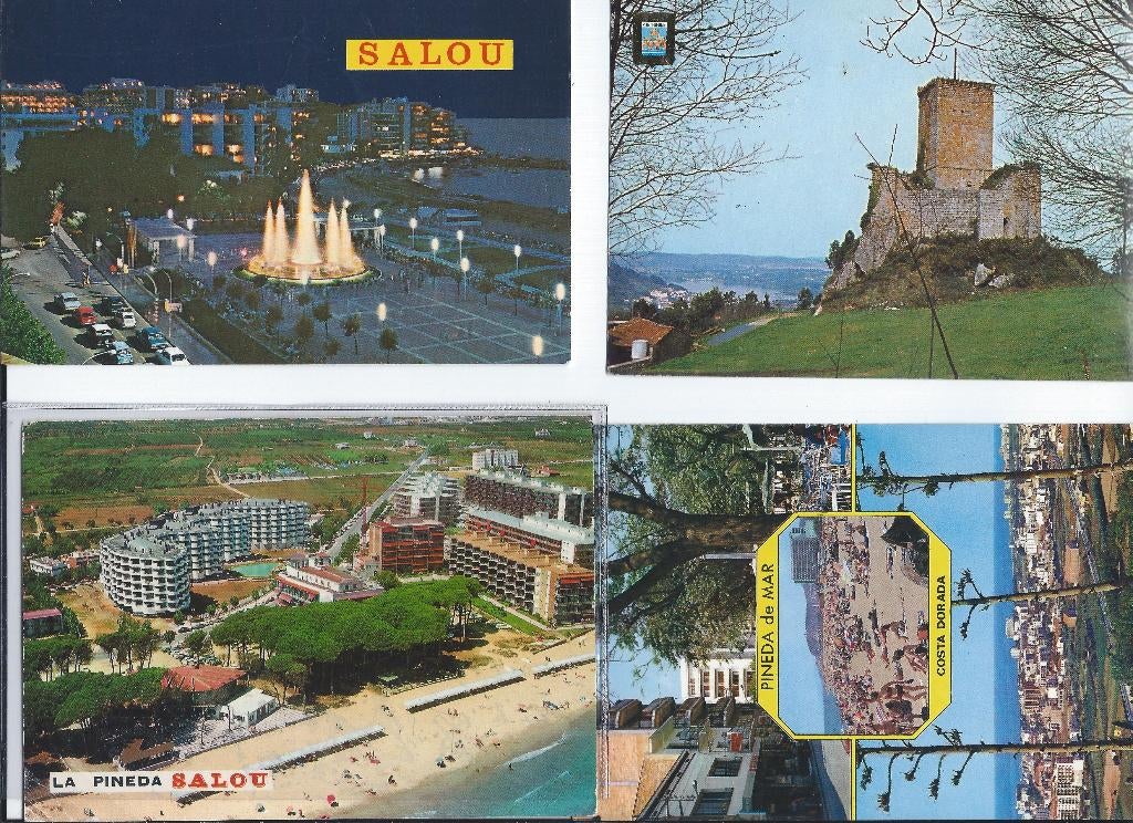 24 Ansichtkaarten van Spanje-Salou-Torremolinos- etc., Verzamelen, Ophalen of Verzenden, 1960 tot 1980, Gelopen, Spanje